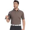 SAMERM Golf Shirts for Men Dry Fit Short Sleeve Mens Golf Shirt Performance Moisture Wicking Polo Shirts for Men(128khaki Golf Polo)
