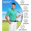 SAMERM Golf Shirts for Men Dry Fit Short Sleeve Mens Golf Shirt Performance Moisture Wicking Polo Shirts for Men(Green)