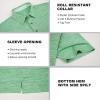 SAMERM Golf Shirts for Men Dry Fit Short Sleeve Mens Golf Shirt Performance Moisture Wicking Polo Shirts for Men(Green Solid Polo Shirt)