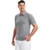 SAMERM Golf Shirts for Men Dry Fit Short Sleeve Mens Golf Shirt Performance Moisture Wicking Polo Shirts for Men(Grey31)
