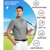 SAMERM Golf Shirts for Men Dry Fit Short Sleeve Mens Golf Shirt Performance Moisture Wicking Polo Shirts for Men(Grey31)