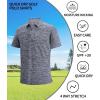 SAMERM Golf Shirts for Men Dry Fit Short Sleeve Mens Golf Shirt Performance Moisture Wicking Polo Shirts for Men(Navy Golf Polo)