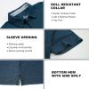 SAMERM Golf Shirts for Men Dry Fit Short Sleeve Mens Golf Shirt Performance Moisture Wicking Polo Shirts for Men(Navy7)