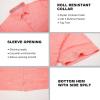 SAMERM Golf Shirts for Men Dry Fit Short Sleeve Mens Golf Shirt Performance Moisture Wicking Polo Shirts for Men(Pink Solid Polo Shirt)