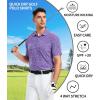SAMERM Golf Shirts for Men Dry Fit Short Sleeve Mens Golf Shirt Performance Moisture Wicking Polo Shirts for Men(Purple Solid Polo Shirt)