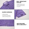 SAMERM Golf Shirts for Men Dry Fit Short Sleeve Mens Golf Shirt Performance Moisture Wicking Polo Shirts for Men(Purple Solid Polo Shirt)