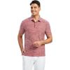 SAMERM Golf Shirts for Men Dry Fit Short Sleeve Mens Golf Shirt Performance Moisture Wicking Polo Shirts for Men(Red)