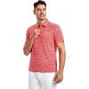 SAMERM Golf Shirts for Men Dry Fit Short Sleeve Mens Golf Shirt Performance Moisture Wicking Polo Shirts for Men(Red01)