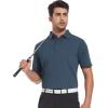 SAMERM Golf Shirts for Men Dry Fit Short Sleeve Mens Golf Shirt Performance Moisture Wicking Polo Shirts for Men(Solid Navy)