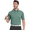 SAMERM Golf Shirts for Men Dry Fit Short Sleeve Mens Golf Shirt Performance Moisture Wicking Polo Shirts for Men(Solid Teal)