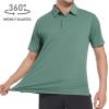 SAMERM Golf Shirts for Men Dry Fit Short Sleeve Mens Golf Shirt Performance Moisture Wicking Polo Shirts for Men(Solid Teal)