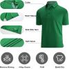 SAMERM Golf Shirts for Men Dry Fit Short Sleeve Moisture Wicking Casual Solid Stylish Mens Polo Shirts, Green, L