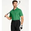 SAMERM Golf Shirts for Men Dry Fit Short Sleeve Moisture Wicking Casual Solid Stylish Mens Polo Shirts, Green, L