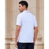 SAMERM Golf Shirts for Men High-Elastic Dry Fit Short Sleeve Seamless Moisture Wicking Cooling Feel Solid Mens Polo Shirt,White XL