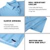 SAMERM Golf Shirts for Men Super Stretch Jacquard Dry Fit Golf Polo Moisture Wicking Short Sleeve Polo Shirts for Men(Aqua Golf Shirt)