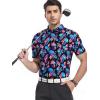 SAMERM Golf Shirts for Men Super Stretch Jacquard Dry Fit Golf Polo Moisture Wicking Short Sleeve Polo Shirts for Men(Black)