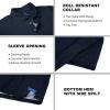 SAMERM Golf Shirts for Men Super Stretch Jacquard Dry Fit Golf Polo Moisture Wicking Short Sleeve Polo Shirts for Men(Black Golf Shirt)