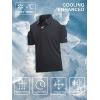 SAMERM Golf Shirts for Men Super Stretch Jacquard Dry Fit Golf Polo Moisture Wicking Short Sleeve Polo Shirts for Men(Black Jacquard Golf Polo)