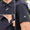SAMERM Golf Shirts for Men Super Stretch Jacquard Dry Fit Golf Polo Moisture Wicking Short Sleeve Polo Shirts for Men(Black Jacquard Golf Polo)