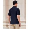 SAMERM Golf Shirts for Men Super Stretch Jacquard Dry Fit Golf Polo Moisture Wicking Short Sleeve Polo Shirts for Men(Black Seamless Polo)
