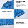 SAMERM Golf Shirts for Men Super Stretch Jacquard Dry Fit Golf Polo Moisture Wicking Short Sleeve Polo Shirts for Men(Blue)