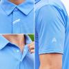 SAMERM Golf Shirts for Men Super Stretch Jacquard Dry Fit Golf Polo Moisture Wicking Short Sleeve Polo Shirts for Men(Blue Jacquard Golf Polo)