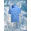 SAMERM Golf Shirts for Men Super Stretch Jacquard Dry Fit Golf Polo Moisture Wicking Short Sleeve Polo Shirts for Men(Blue Jacquard Golf Polo)