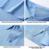 SAMERM Golf Shirts for Men Super Stretch Jacquard Dry Fit Golf Polo Moisture Wicking Short Sleeve Polo Shirts for Men(Blue Seamless Polo)