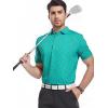 SAMERM Golf Shirts for Men Super Stretch Jacquard Dry Fit Golf Polo Moisture Wicking Short Sleeve Polo Shirts for Men(Green)