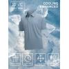 SAMERM Golf Shirts for Men Super Stretch Jacquard Dry Fit Golf Polo Moisture Wicking Short Sleeve Polo Shirts for Men(Grey Jacquard Golf Polo)