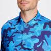 SAMERM Golf Shirts for Men Super Stretch Jacquard Dry Fit Golf Polo Moisture Wicking Short Sleeve Polo Shirts for Men(Navy Camouflage Polo)