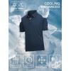 SAMERM Golf Shirts for Men Super Stretch Jacquard Dry Fit Golf Polo Moisture Wicking Short Sleeve Polo Shirts for Men(Navy Jacquard Golf Polo)