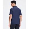 SAMERM Golf Shirts for Men Super Stretch Jacquard Dry Fit Golf Polo Moisture Wicking Short Sleeve Polo Shirts for Men(Navy Seamless Polo)