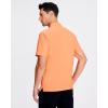 SAMERM Golf Shirts for Men Super Stretch Jacquard Dry Fit Golf Polo Moisture Wicking Short Sleeve Polo Shirts for Men(Orange Seamless Polo)