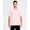 SAMERM Golf Shirts for Men Super Stretch Jacquard Dry Fit Golf Polo Moisture Wicking Short Sleeve Polo Shirts for Men(Pink Seamless Polo)