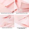 SAMERM Golf Shirts for Men Super Stretch Jacquard Dry Fit Golf Polo Moisture Wicking Short Sleeve Polo Shirts for Men(Pink Seamless Polo)
