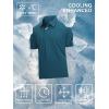 SAMERM Golf Shirts for Men Super Stretch Jacquard Dry Fit Golf Polo Moisture Wicking Short Sleeve Polo Shirts for Men(Teal Jacquard Golf Polo)