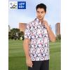 SAMERM Golf Shirts for Men Super Stretch Jacquard Dry Fit Golf Polo Moisture Wicking Short Sleeve Polo Shirts for Men(White)