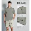 SAMERM Golf Shirts for Men Super Stretch Jacquard Dry Fit Golf Polo Moisture Wicking Short Sleeve Polo Shirts for Men(Z Gray)