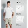 SAMERM Golf Shirts for Men Super Stretch Jacquard Dry Fit Golf Polo Moisture Wicking Short Sleeve Polo Shirts for Men(Z White)