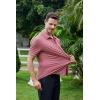 SAMERM Mens Dress Shirt Wrinkle Free Moisture Wicking 4-Way High Stretch Super Soft Casual Button Down Shirts(Beanpink Short Sleeve Shirt)
