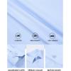 SAMERM Mens Dress Shirt Wrinkle Free Moisture Wicking 4-Way High Stretch Super Soft Casual Button Down Shirts(Blue Long Sleeve Shirt)