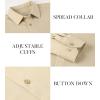 SAMERM Mens Dress Shirt Wrinkle Free Moisture Wicking 4-Way High Stretch Super Soft Casual Button Down Shirts(Mens Shirt Khaki)