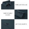 SAMERM Mens Dress Shirt Wrinkle Free Moisture Wicking 4-Way High Stretch Super Soft Casual Button Down Shirts(Mens Shirt Navy)