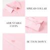 SAMERM Mens Dress Shirt Wrinkle Free Moisture Wicking 4-Way High Stretch Super Soft Casual Button Down Shirts(Mens Shirt Pink)