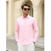 SAMERM Mens Dress Shirt Wrinkle Free Moisture Wicking 4-Way High Stretch Super Soft Casual Button Down Shirts(Mens Shirt Pink)