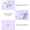 SAMERM Mens Dress Shirt Wrinkle Free Moisture Wicking 4-Way High Stretch Super Soft Casual Button Down Shirts(Mens Shirt Purple)