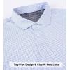 SAMERM Mens Golf Shirts Short Sleeve Dry Fit Performance Moisture Wicking Print Sport Polo Shirts for Men Casual(Black Blue Square Golf Shirt)