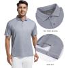 SAMERM Mens Golf Shirts Short Sleeve Dry Fit Performance Moisture Wicking Print Sport Polo Shirts for Men Casual(Black Dots Golf Shirt)
