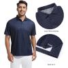 SAMERM Mens Golf Shirts Short Sleeve Dry Fit Performance Moisture Wicking Print Sport Polo Shirts for Men Casual(Navy Sail Golf Shirt)